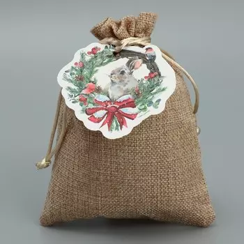 Мешок подарочный «Зайка», 13 х 18 см +/- 1.5 см