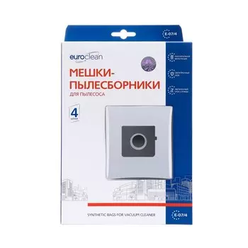 Мешок-пылесборник Euroclean e-07/4 синтетический, многослойный, 4 шт (LG TB-33)