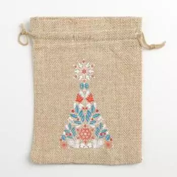 Мешок с термонаклейкой «Елка», 13 х18 см