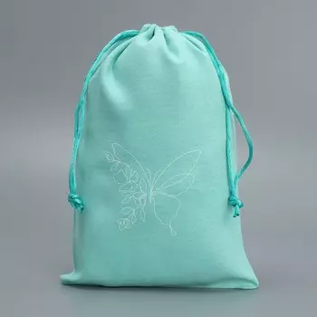 Мешочек подарочный замшевый «Бабочка», 16 х 24 см +/- 1.5 см