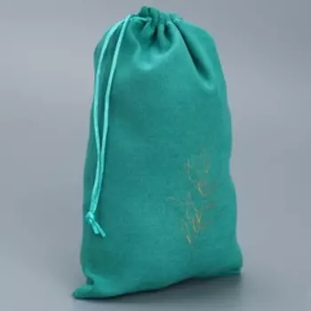 Мешочек подарочный замшевый «Зелень», 16 х 24 см +/- 1.5 см