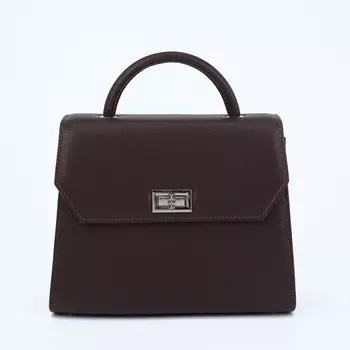 Сумка-мессенджер на клапане, цвет коричневый