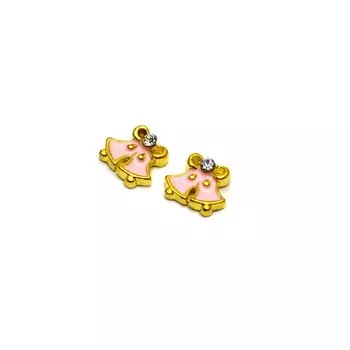 Металлическая фурнитура POLE «Колокольчики», розовые