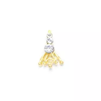 Металлическая фурнитура POLE «Париж фианит», 4 шт