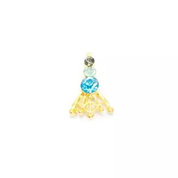 Металлическая фурнитура POLE «Париж с бирюзой», 4 шт