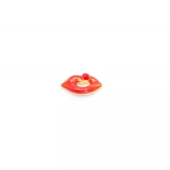 Металлическая фурнитура POLE «Поцелуй с красным камнем», 4 шт