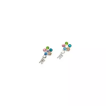 Металлическая фурнитура POLE «Пятилистник Диор», серебро, 2 шт