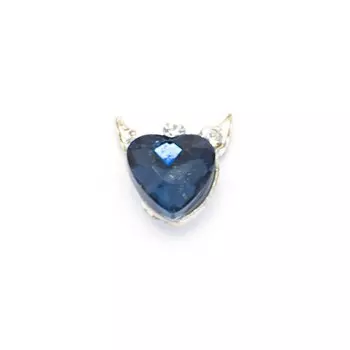 Металлическая фурнитура POLE «Сапфировое сердце», 4 шт