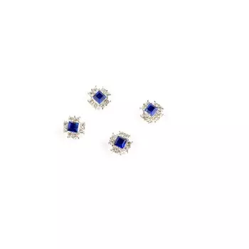 Металлическая фурнитура POLE «Сапфировый квадрат», 4 шт