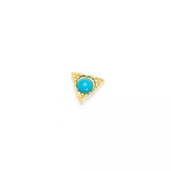 Металлическая фурнитура POLE «Треугольник с бирюзой», 4 шт