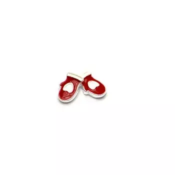 Металлическая фурнитура POLE «Варежки», красные, 2 шт