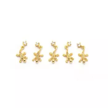 Металлическая фурнитура POLE «Золотая ящерка», со стразами