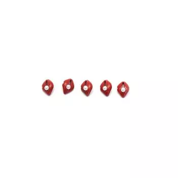 Металлическая фурнитура TNL «Губы с жемчужиной», 2 шт