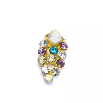 Металлическая фурнитура TNL «Капля большая с ромбом», 4 шт