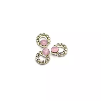 Металлическая фурнитура TNL «Кольцо серебро», 2 шт