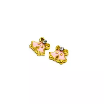 Металлическая фурнитура TNL «Колокольчики розовые», 2 шт