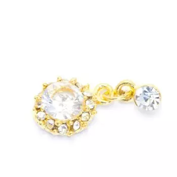 Металлическая фурнитура TNL «Круг из страз», 2 шт