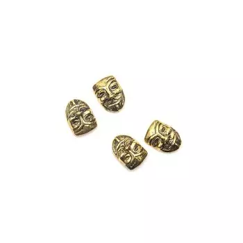 Металлическая фурнитура TNL «Маска золотая», 4 шт