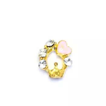 Металлическая фурнитура TNL «Овал розовое сердце», 4 шт