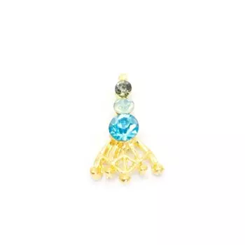 Металлическая фурнитура TNL «Париж с бирюзой», 4 шт