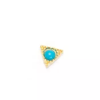 Металлическая фурнитура TNL «Треугольник с бирюзой», 4 шт