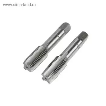 Метчики метрические ручные ТУНДРА, М161.5 мм, комплект из 2 шт.