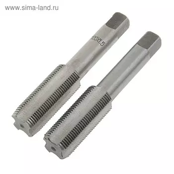 Метчики метрические ручные ТУНДРА, М201.5 мм, комплект из 2 шт.