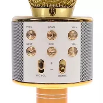 Микрофон для караоке Luazon LZZ-56, WS-858, 1800 мАч, жёлтый