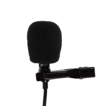 Микрофон на прищепке G-101, 100-16000 Гц, -32 дБ, 2.2 кОм, Jack 3.5 мм, 1.5 м, черный