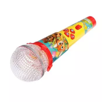 Микрофон, звук, свет, цвета МИКС, в пакете