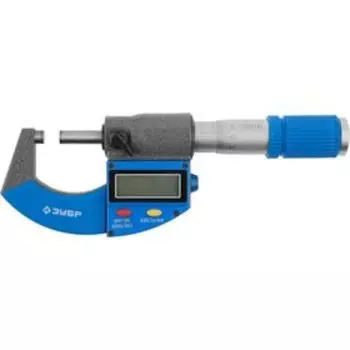 Микрометр ЗУБР "ЭКСПЕРТ" МКЦ 25, гладкий цифровой, 0-25мм, шаг измерения 0,001мм