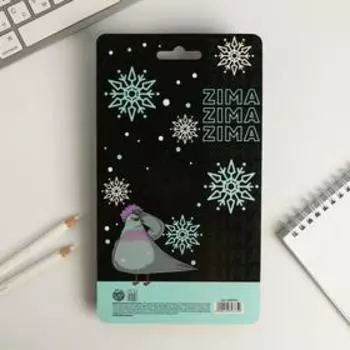 МИКС Канцелярский набор CHO TAK HOLODNO, ручка, ластики 2 шт, блокнот