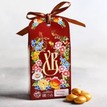 Миндаль в шоколадной глазури «Со светлой Пасхой», 100 г.