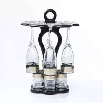 Мини-бар "Барокко" барная стойка, 6 фужерок/ 6 стопок