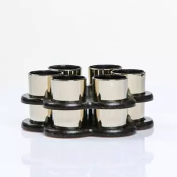 Мини-бар "Барокко с напылением" 6 стопок 50мл на стойке