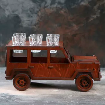 Мини-бар деревянный "Гелик", тёмный, 35 см