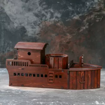 Мини-бар деревянный "Катер", тёмный, 44 см