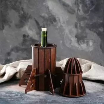 Мини-бар деревянный "Ракета", тёмный, 27 см