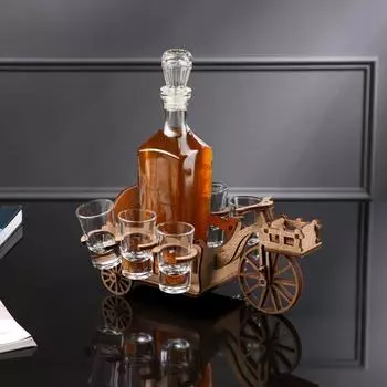 Мини-бар деревянный "Велосипед", 16х13х6, светлый