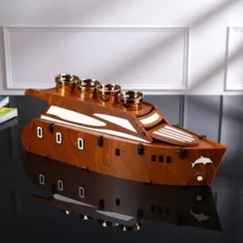 Мини-бар деревянный "Яхта", тёмный, 47 см