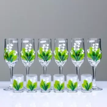 Мини-бар "Ландыш" 12 предметов, художественная роспись 200/50 мл