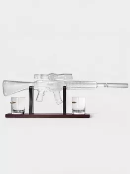 Мини-Бар «Снайпер», 800 мл, 2 бокала, на подставке, стекло