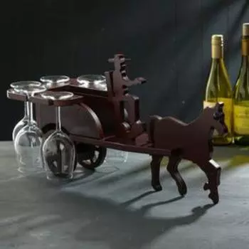 Мини-бар "Повозка", 6 фужеров в комплекте