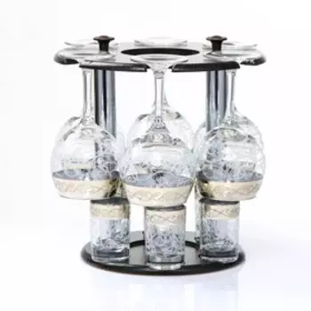 Мини-бар "Вдохновение" барная стойка, 6 фужеров/стопок