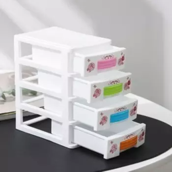 Мини-комод для мелочей, 4 секции, 13915 см, цвет МИКС