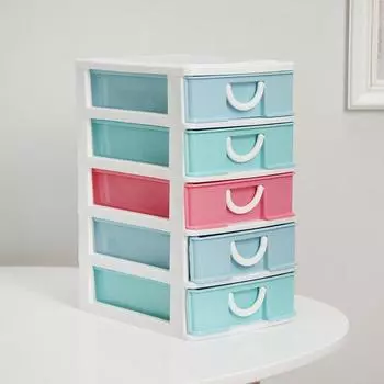 Мини-комод для мелочей, 5 секций, 17,5×13,5×25 см, цвет МИКС