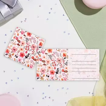 Мини-открытка "Цветочная" 7,5х7,5 см