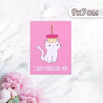 Мини-открытка «С Днём Рождения! Мур!», 97 см