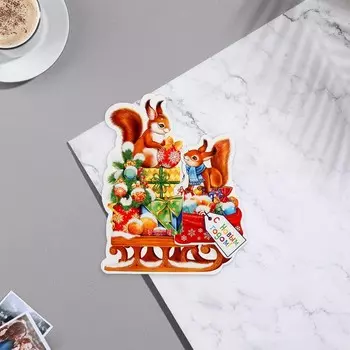 Мини-открытка «С Новым годом!» глиттер, 20.5 х 13.5 см