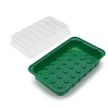 Мини-парник для рассады, 35,5 22 11 см, вставки (28 шт.) под таблетки для рассады d = 4 см, Greengo